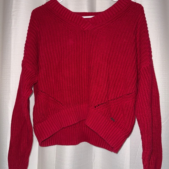 Hollister Vibrant Red Knit Pullover - Picture 1 of 3